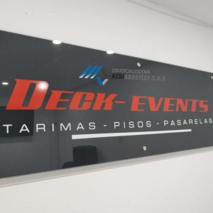 Letreros en Acrílico o Vidrio 100×200 cm Corporativos | Con Dilatadores