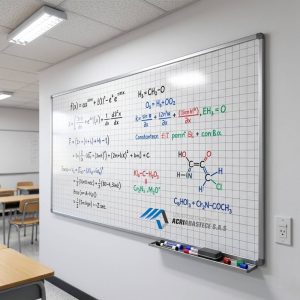 Tablero Acrílico Borrable Cuadriculado 120 x 240 cm para Planos y Matemáticas